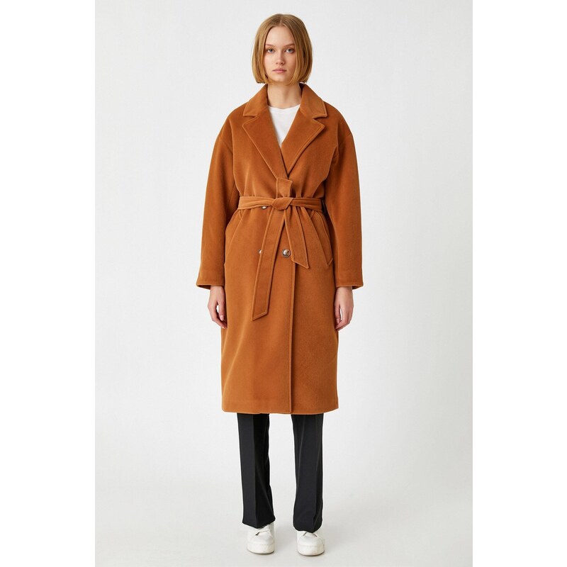 Koton Women's Light Brown Coat