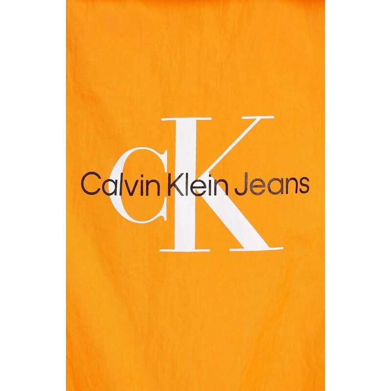 Dětská bunda Calvin Klein Jeans oranžová barva