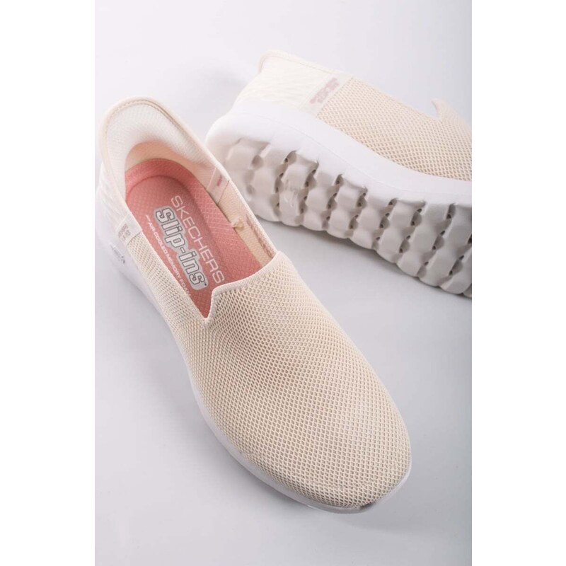 Skechers Světle béžové slip-on tenisky Go Walk Joy - Vela