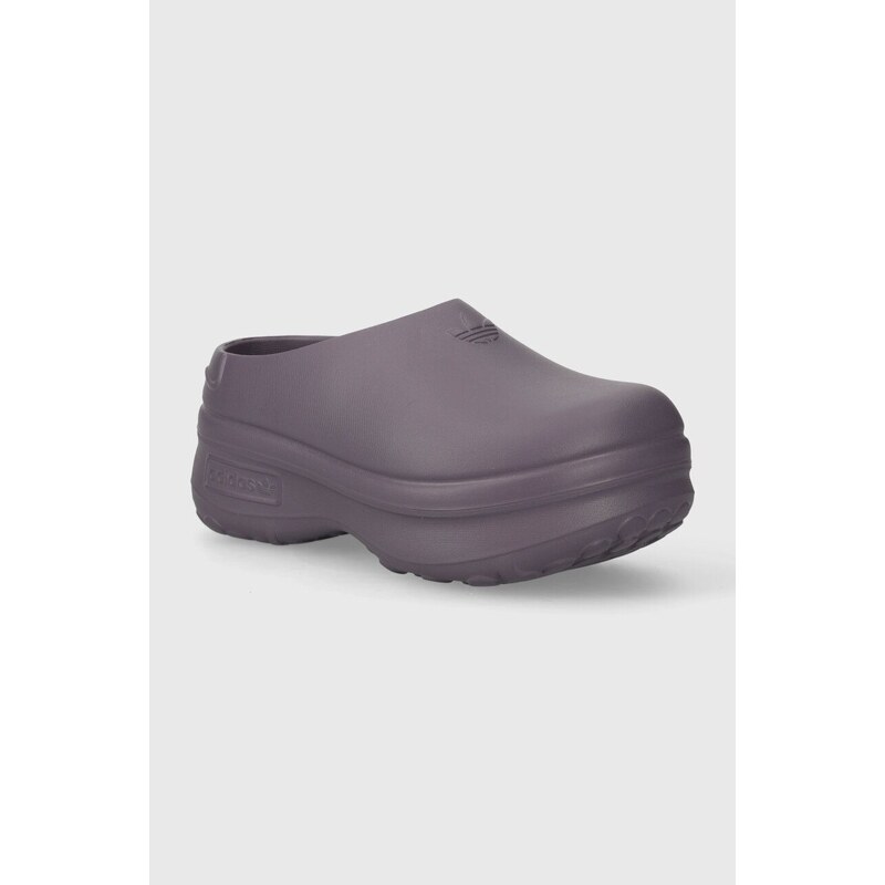 Pantofle adidas Originals Adifom Stan Mule W dámské, fialová barva, na platformě, IE0479