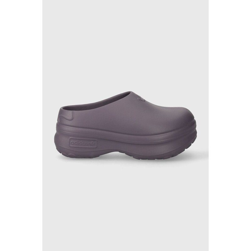 Pantofle adidas Originals Adifom Stan Mule W dámské, fialová barva, na platformě, IE0479