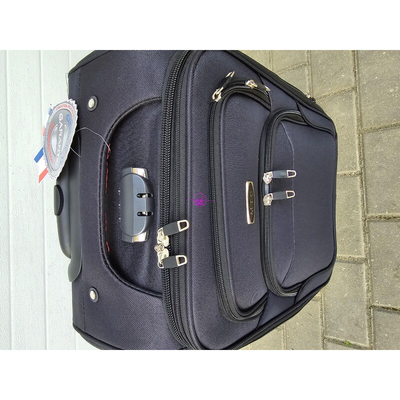 malý palubní textilní kufr MTC - černý
