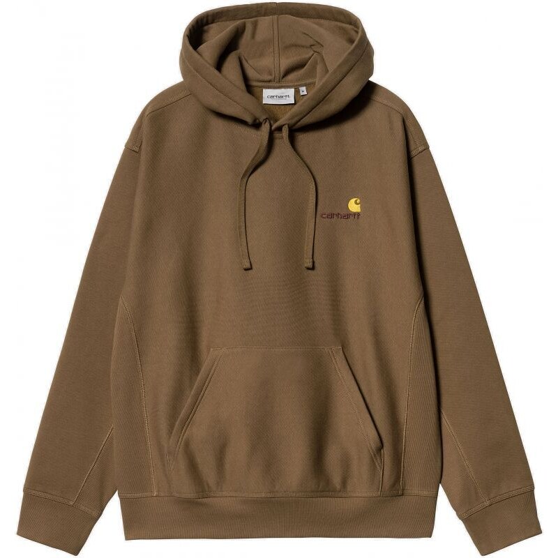 MIKINA CARHARTT WIP Hooded American Scri - hnědá -