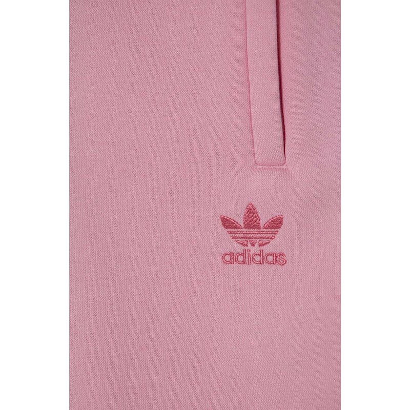Dětské kraťasy adidas Originals růžová barva, hladké, nastavitelný pas