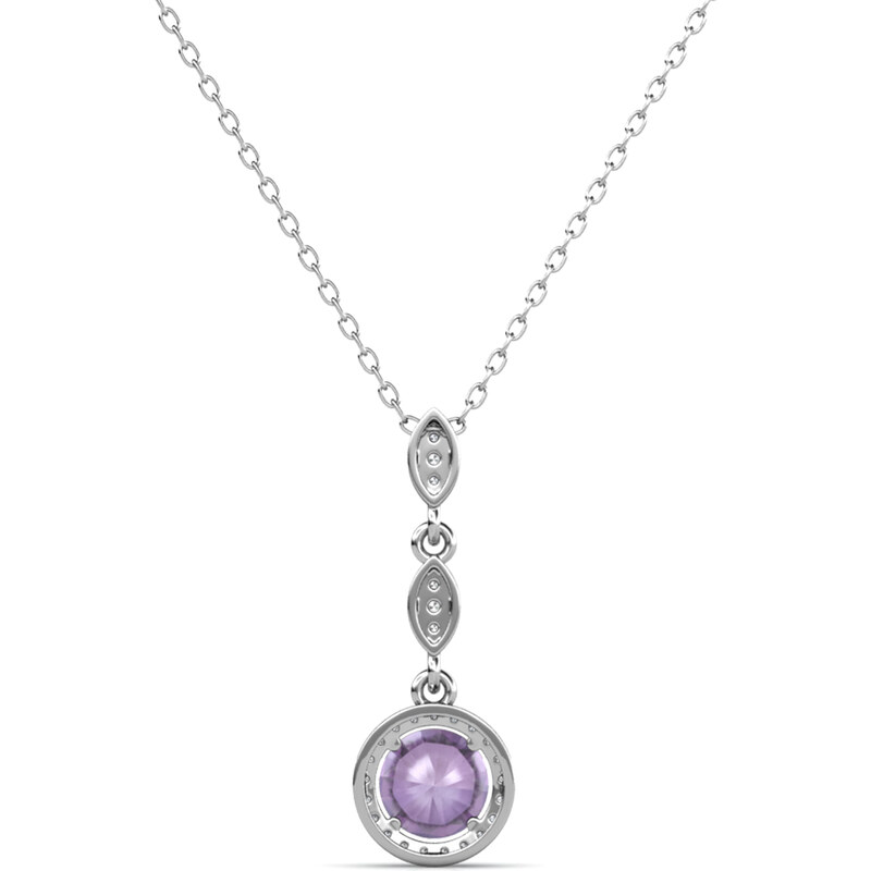 Royal Exklusive Royal Fashion stříbrný pozlacený náhrdelník Alexandrit DGPS0030-WG