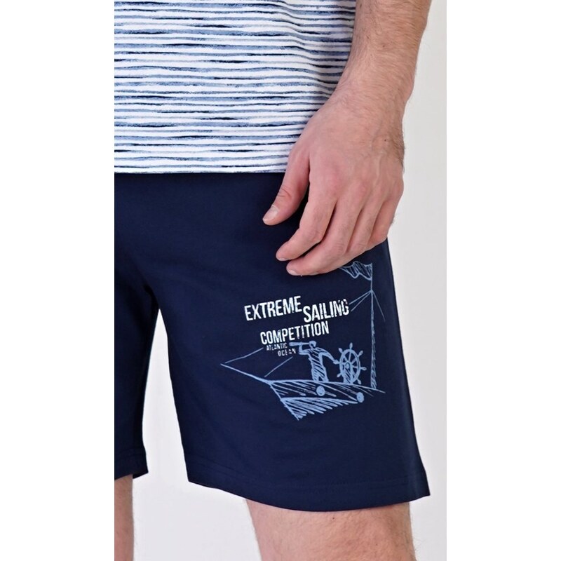 Gazzaz Pánské pyžamo šortky Regata - modrá