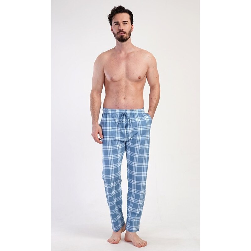 Gazzaz Pánské pyžamové kalhoty Hugo - modrošedá