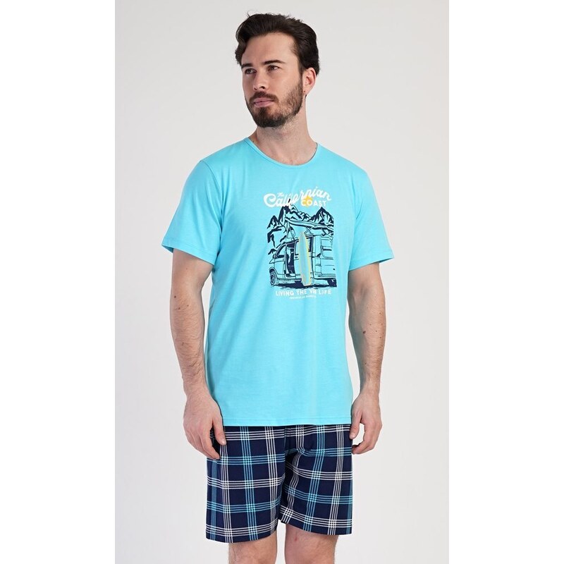 Gazzaz Pánské pyžamo šortky California - modrá