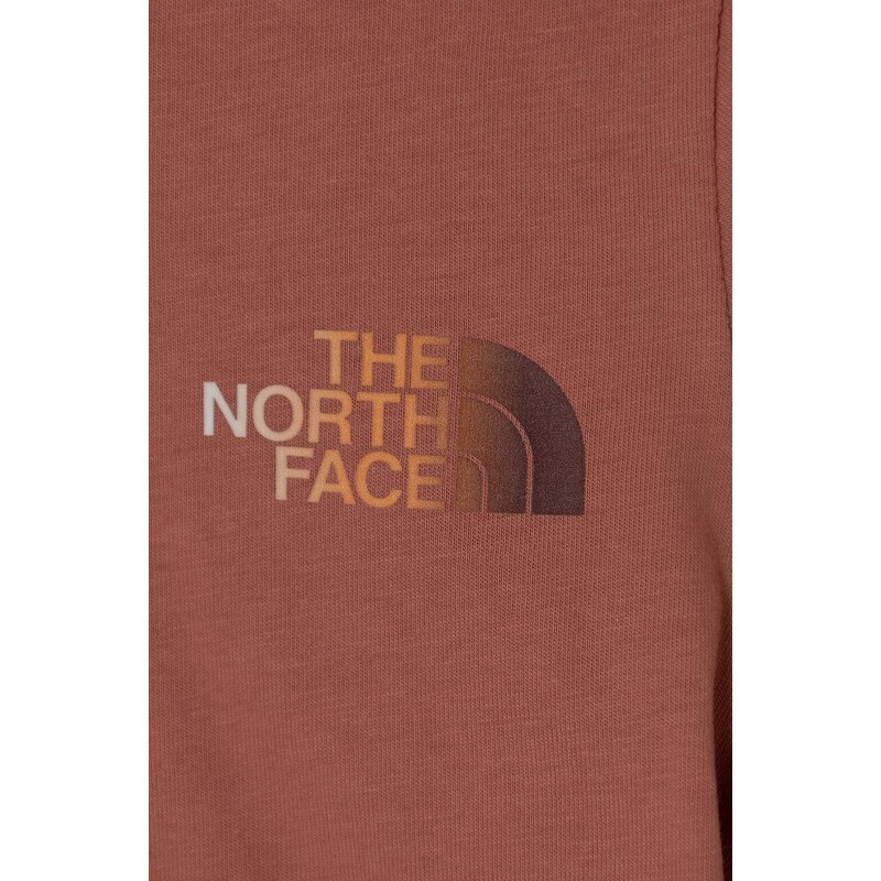 Dětské bavlněné tričko The North Face RELAXED GRAPHIC TEE 2 hnědá barva