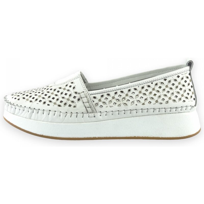 Aurelia perforované polobotky 79085L18 bílá Beyaz 90839351