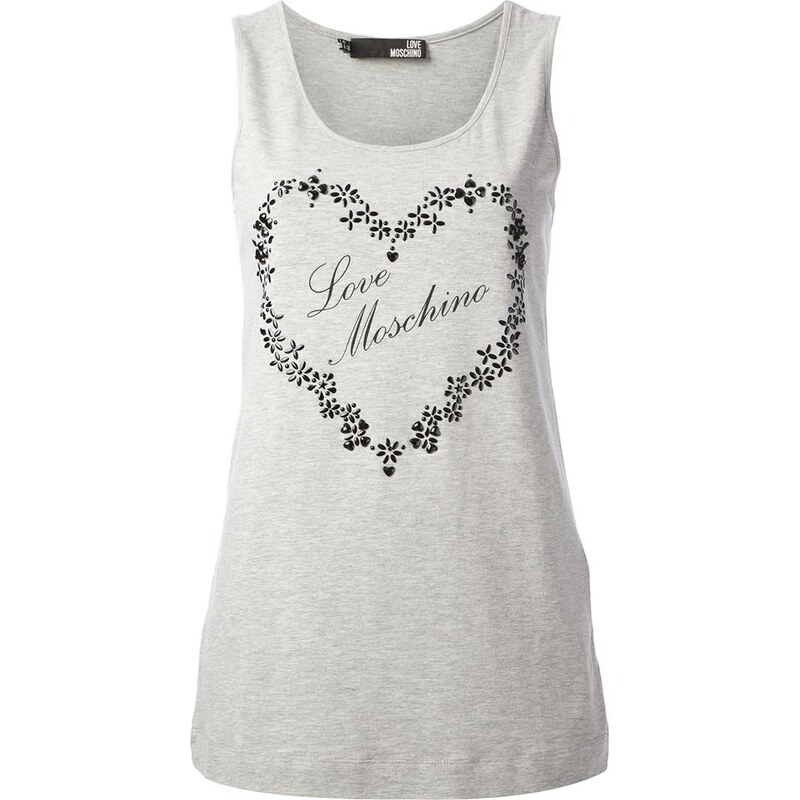 Love Moschino Embellished Heart Tank Top