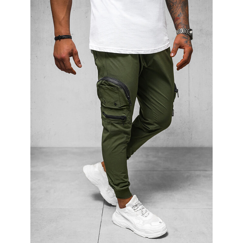 Pánské Chino Kalhoty Khaki OZONEE O/PS5501