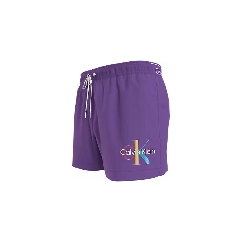 Pánské plavky Tkaný spodní díl SHORT DRAWSTRING KM0KM01007VBT - Calvin Klein