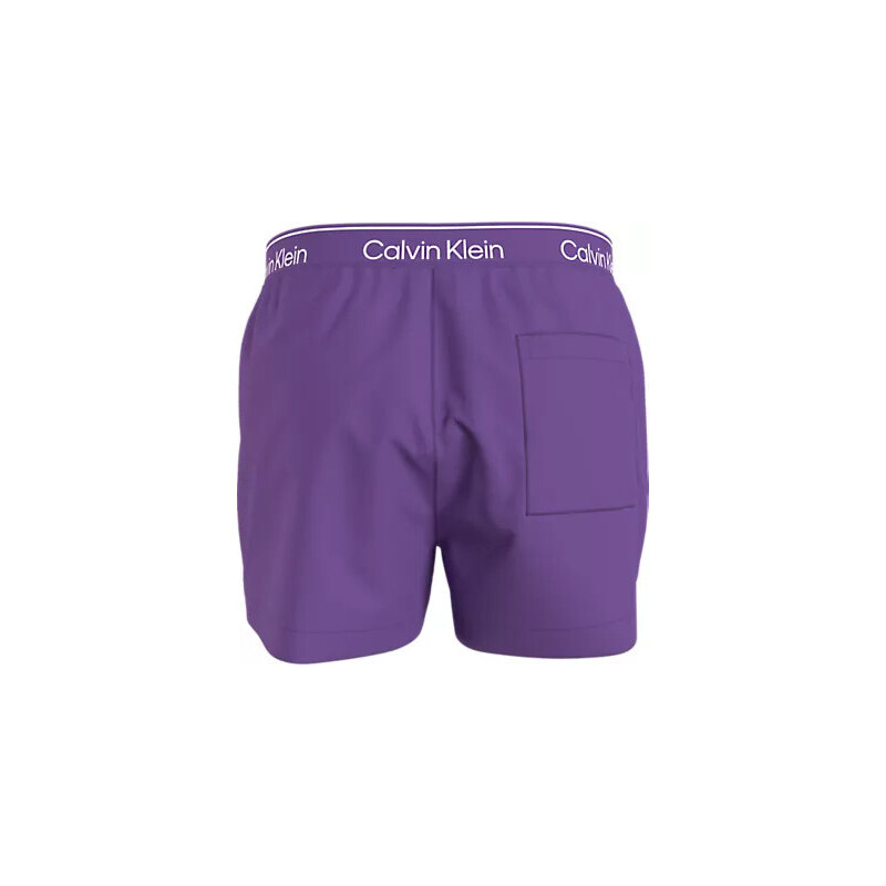 Pánské plavky Tkaný spodní díl SHORT DRAWSTRING KM0KM01007VBT - Calvin Klein