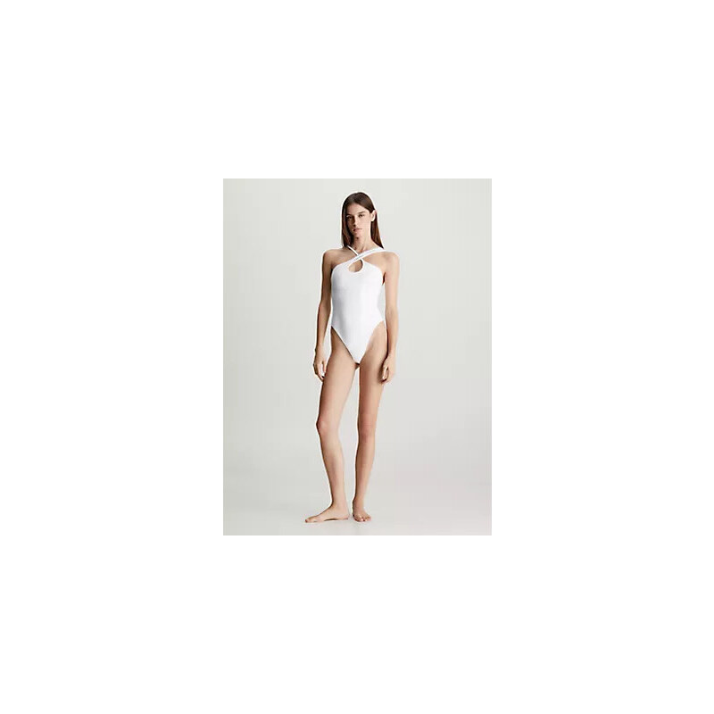 Dámské jednodílné plavky HALTER ONE PIECE KW0KW02423YCD - Calvin Klein