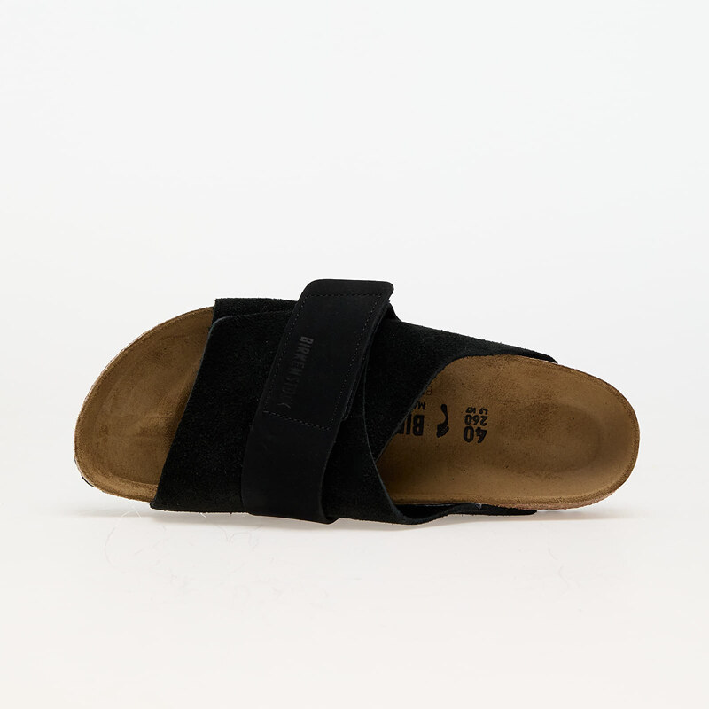 Dámské pantofle Birkenstock Kyoto Nubuck/Suede Leather Black