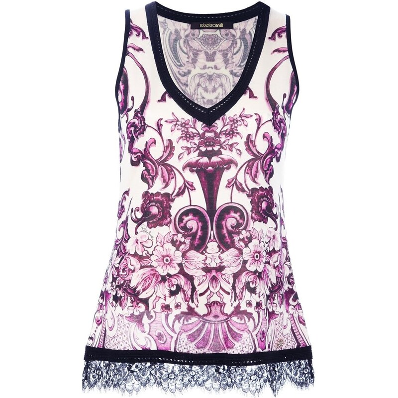 Roberto Cavalli Floral Print Vest Top