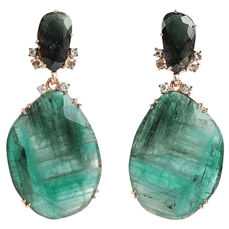 Federica Rettore Emerald Drop Earrings
