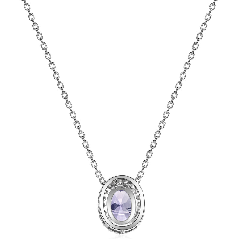 Royal Exklusive Royal Fashion stříbrný pozlacený náhrdelník Alexandrit DGPS0036-WG