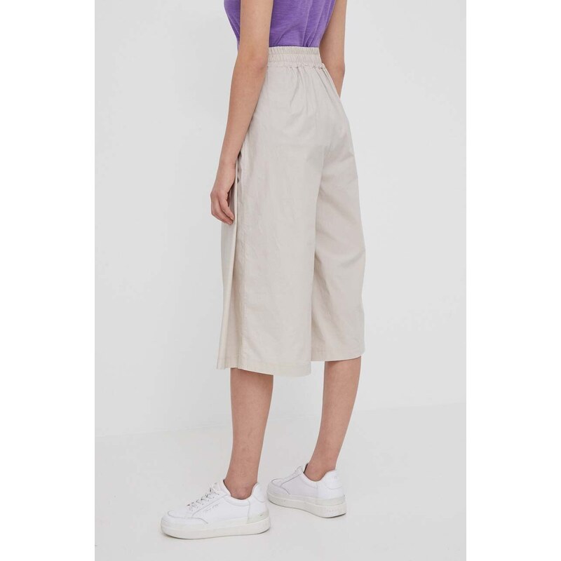 Kalhoty Bomboogie dámské, béžová barva, střih culottes, high waist, PW8491TCPA4