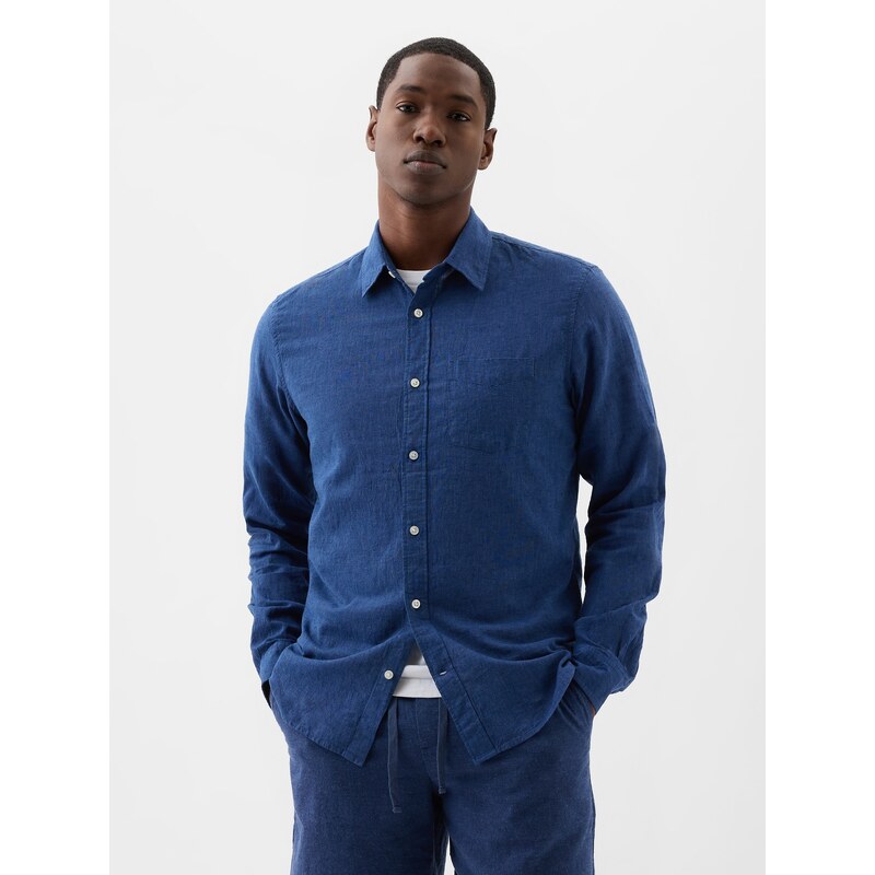 GAP Lněná košile standard fit - Pánské