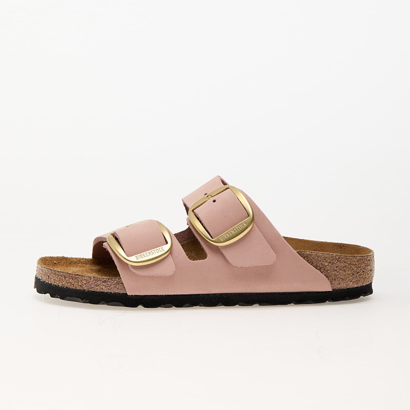 Dámské pantofle Birkenstock Arizona Big Buckle Nubuck Leather Soft Pink