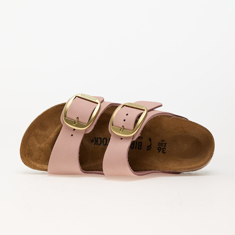 Dámské pantofle Birkenstock Arizona Big Buckle Nubuck Leather Soft Pink