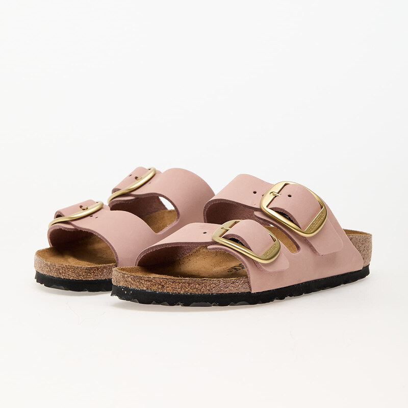 Dámské pantofle Birkenstock Arizona Big Buckle Nubuck Leather Soft Pink