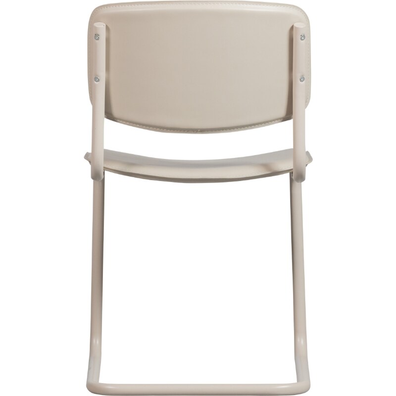 Hoorns Krémově bílá koženková jídelní židle Ydoc