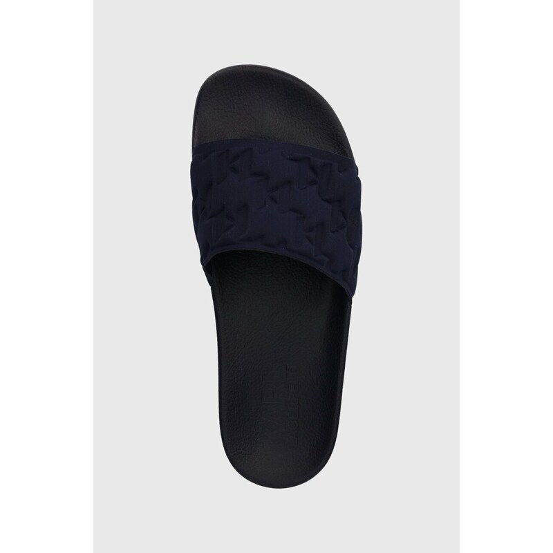 Pantofle Karl Lagerfeld KONDO pánské, tmavomodrá barva, KL70014