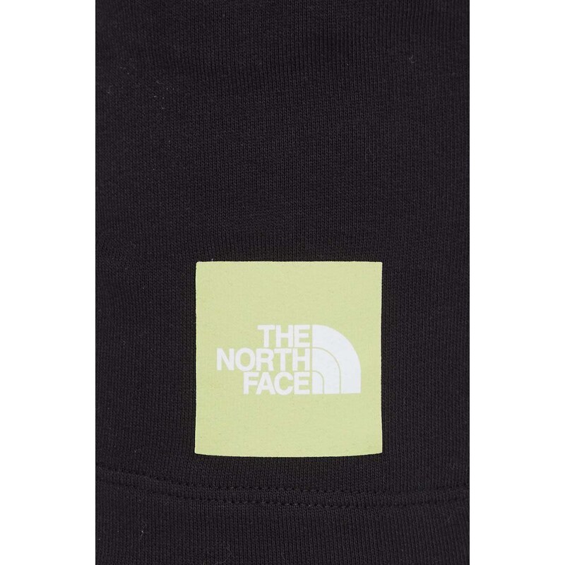 Bavlněná mikina The North Face pánská, černá barva, s kapucí, s potiskem, NF0A87EAJK31