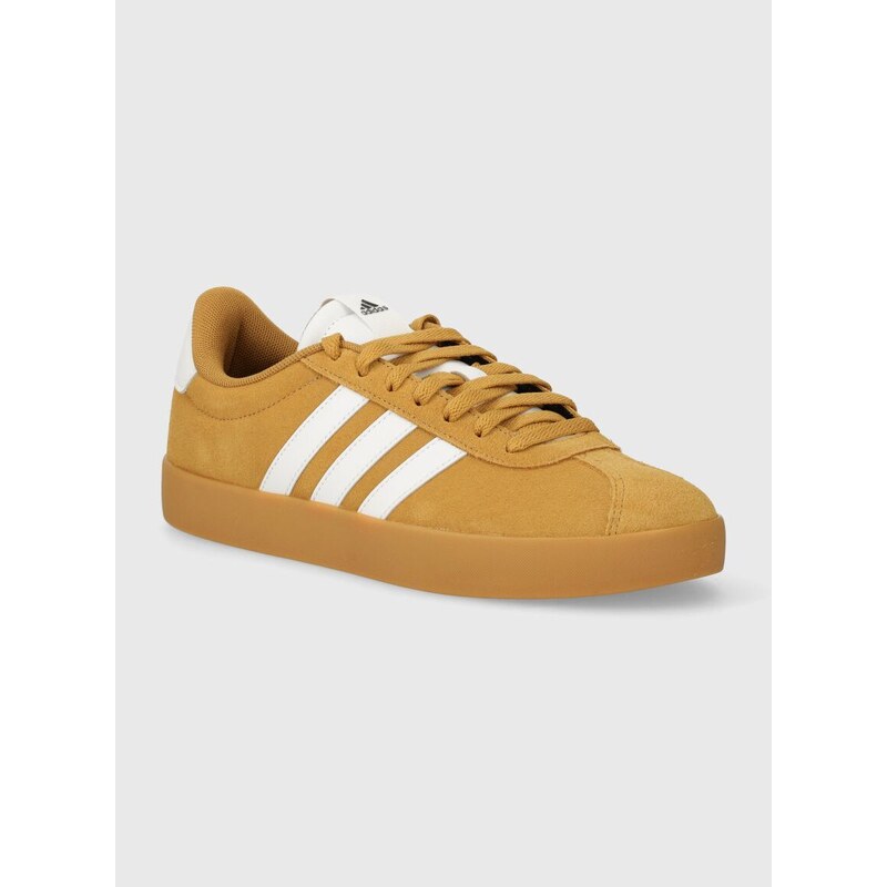 Semišové sneakers boty adidas VL COURT 3.0 žlutá barva, ID9183