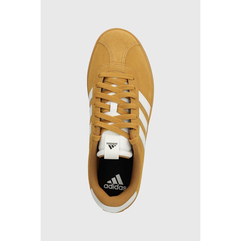 Semišové sneakers boty adidas VL COURT 3.0 žlutá barva, ID9183