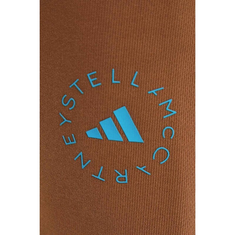 Tepláky adidas by Stella McCartney hnědá barva, hladké, IU0875