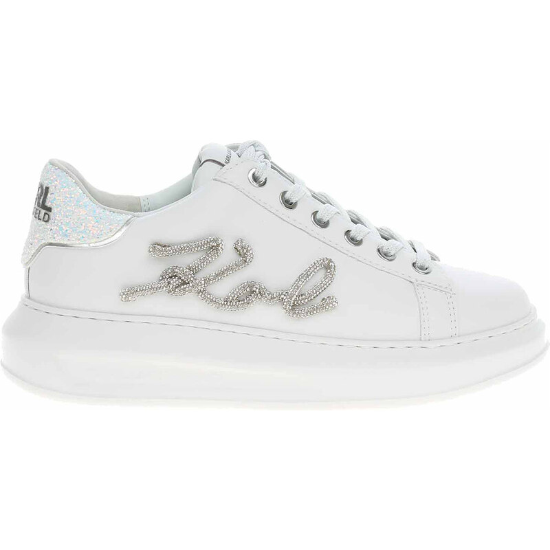 Dámská obuv Karl Lagerfeld KL62510G 01S White Lthr w-Silver 36