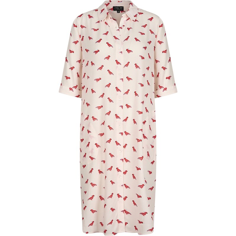 Zilch 41RAC40.270 Dámské šaty 001247 - Parrot Off White 90847170