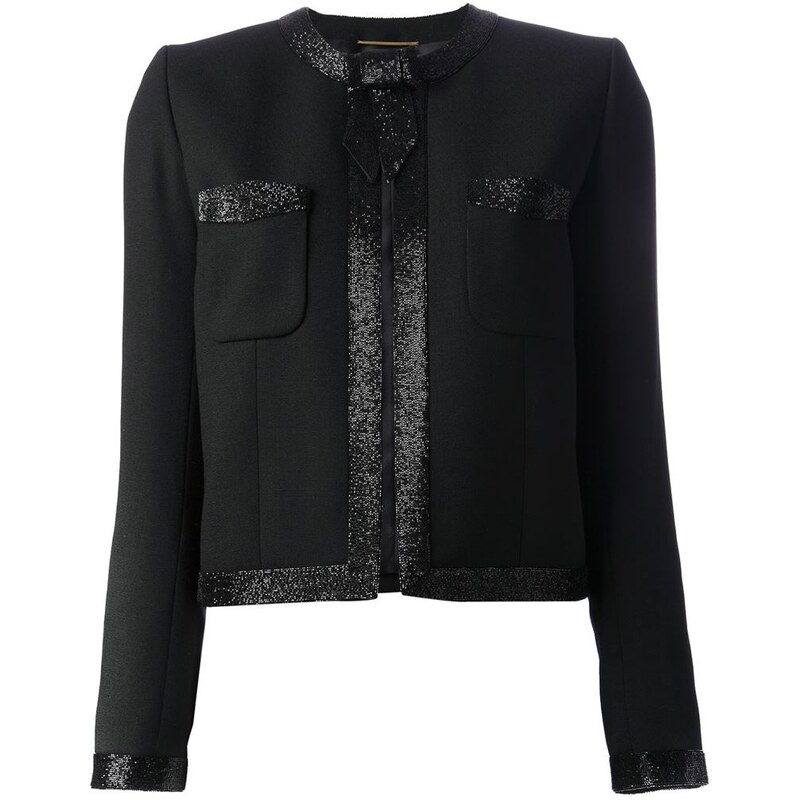 Saint Laurent Glittery Trim Jacket