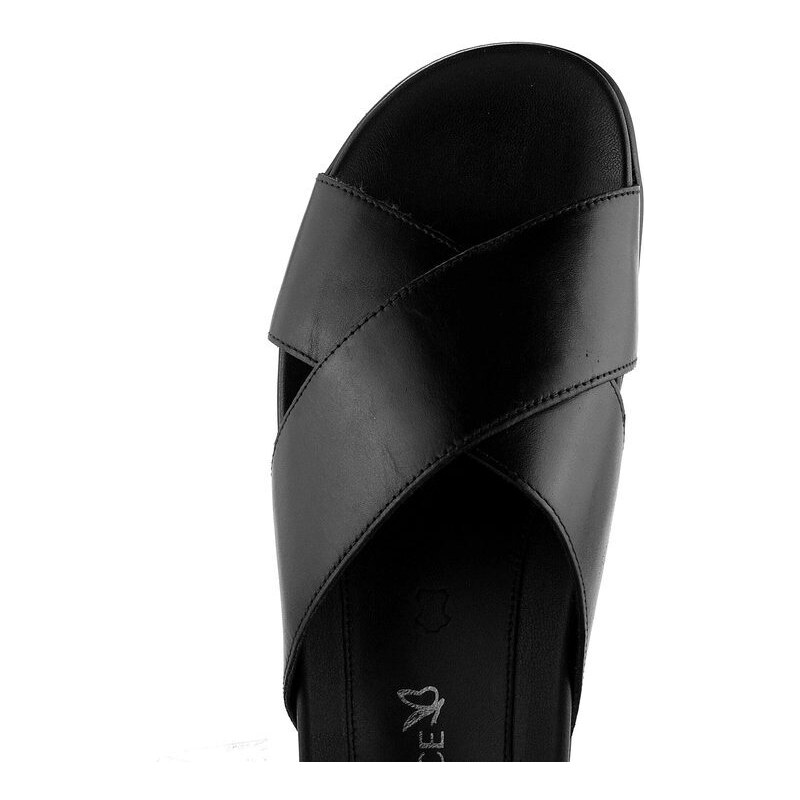 Caprice pánské kožené pantofle černé 9-17100-42