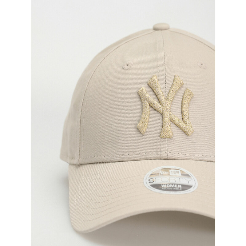 New Era Metallic Logo 9Forty New York Yankees (stone/gold)šedá