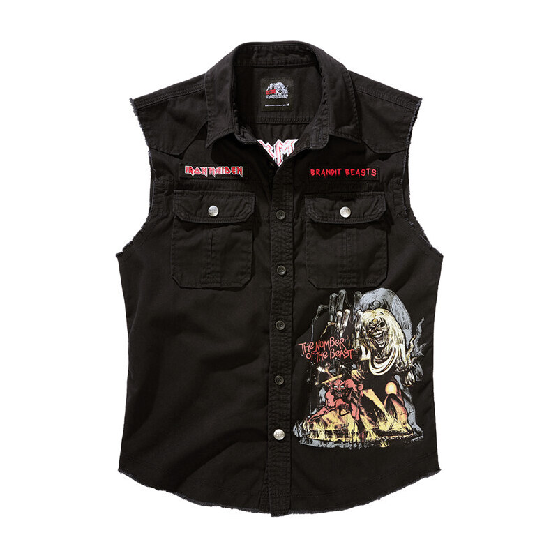 Spiral Košile bez rukávu BRANDIT - Iron Maiden Vintage Shirt sleeveless NOTB