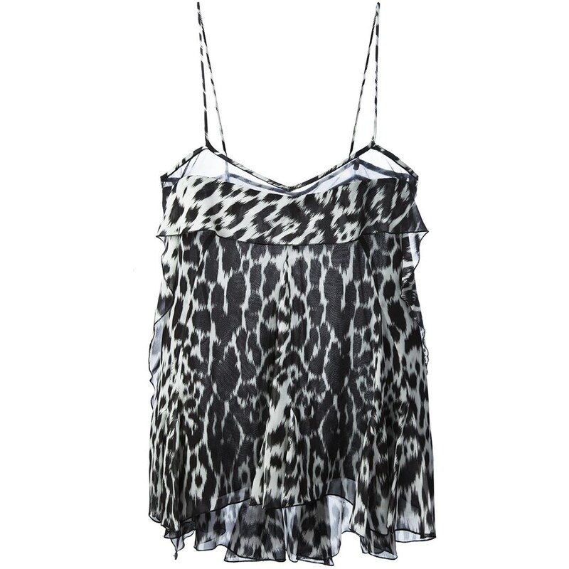 Roberto Cavalli Leopard Print Top