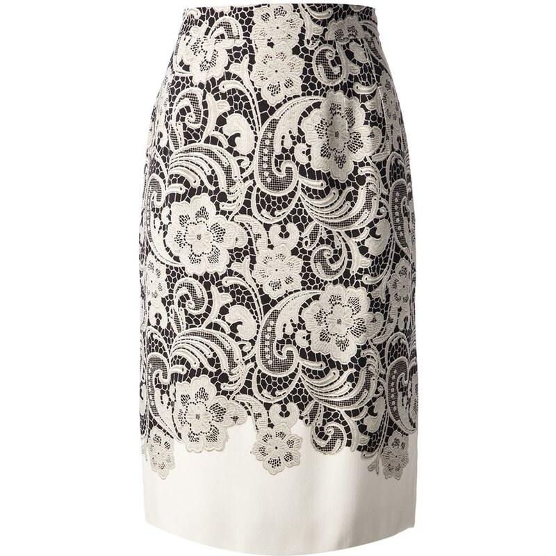 Dolce & Gabbana Floral Lace Skirt