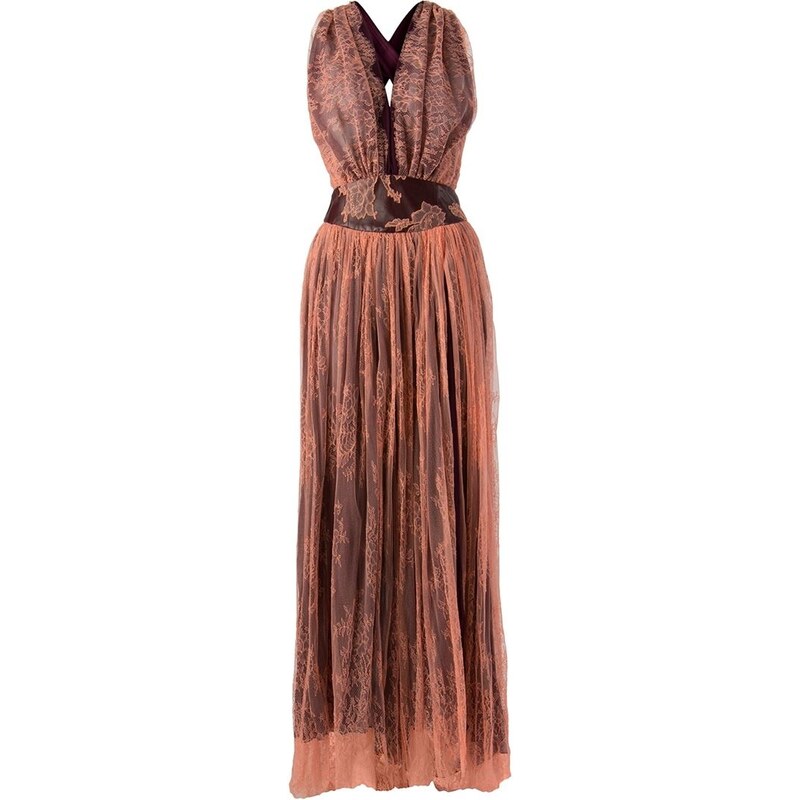 Sophie Theallet 'Lea' Tropical Lace Evening Dress