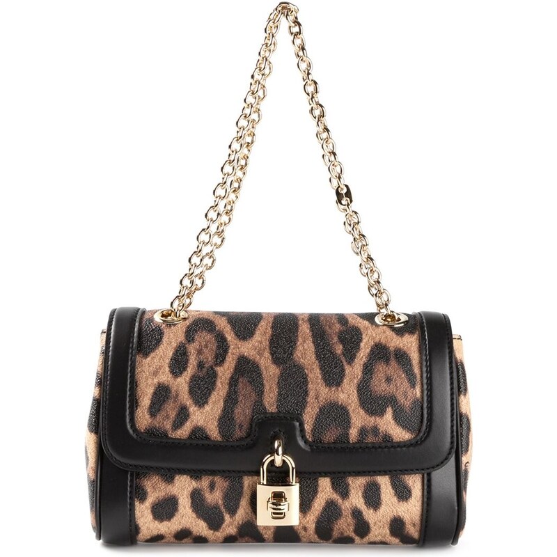 Dolce & Gabbana 'Dolce' Leopard Print Shoulder Bag
