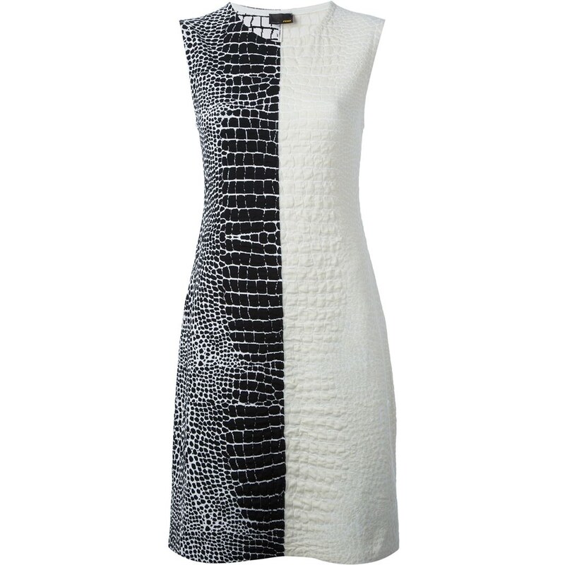 Fendi Textured Monochrome Dress