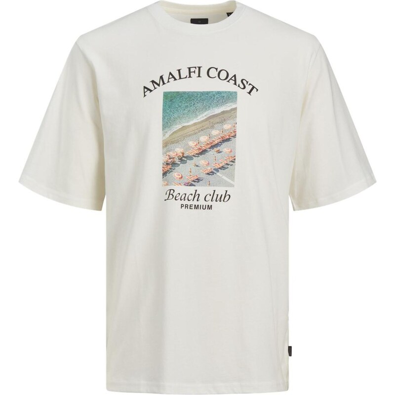 JACK & JONES Tričko béžová / světlemodrá / černá / bílá