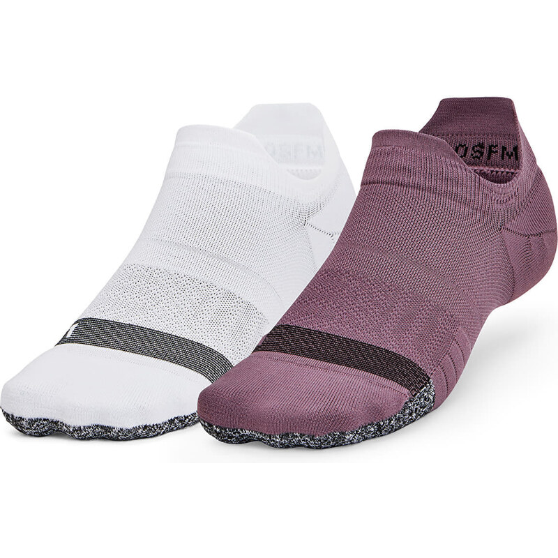 Pánské ponožky Under Armour Breathe 2 No Show Tab 2Pk Misty Purple