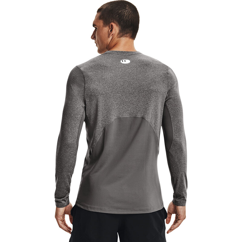 Pánské tričko Under Armour Cg Armour Fitted Crew Charcoal Light Heather