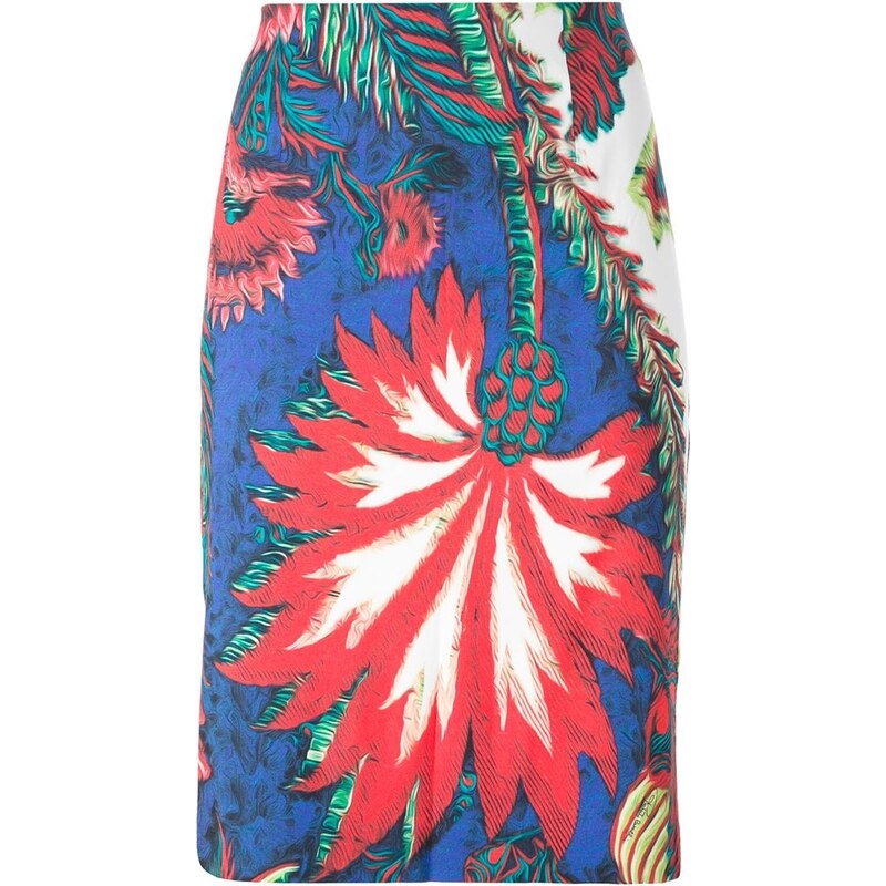 Roberto Cavalli Palm Tree Printed Skirt