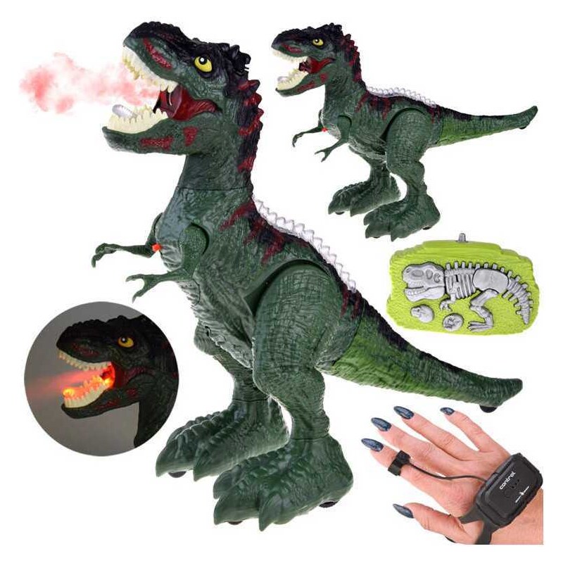 JOKOMISIADA Dálkové ovládání dinosaurus gesto dálkové ovládání RC 2v1 zívá řve svítí RC0625 ZI